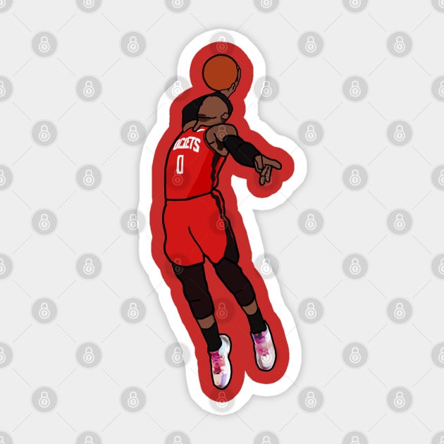 Russell Westbrook - Houston Rockets Sticker by xavierjfong